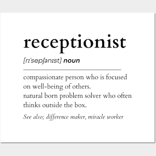 Receptionist Noun Posters and Art